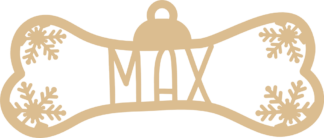 Personalized name Dog Bone ornament Free SVG File for Members - Christmas Gift for Pet Lovers