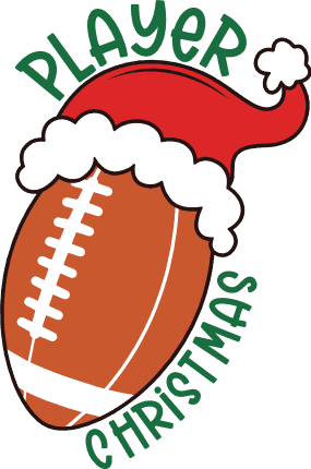 Player Christmas Free SVG File for Members - Christmas tshirt design with american football