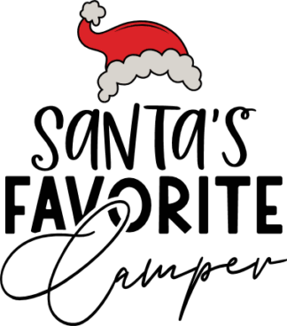 Santa's Favorite Camper Free SVG File for Members - Funny Christmas tshirt design