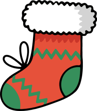 Christmas Stocking Free SVG File for Members - Santa socks clipart image
