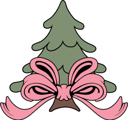 Christmas Tree with Bow clipart image - Free SVG File for Members