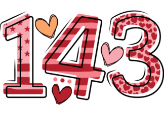 143 Love Shorthand Message Free SVG File for Members - Valentine’s Day mug or cup design