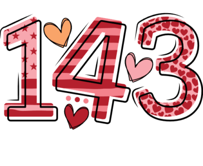 143 Love Shorthand Message Free SVG File for Members - Valentine’s Day mug or cup design