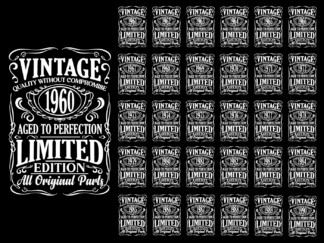 Vintage, aged to perfection, free svg file bundle for members, Personalized year birthday gift