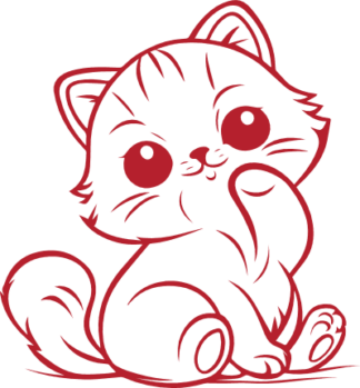Adorable sitting Cat Free SVG File for Members - cute kitty clipart image, pet lover