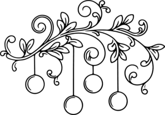 Ornamental Swirl with Hanging Circles Free SVG File for Members - Decorative element