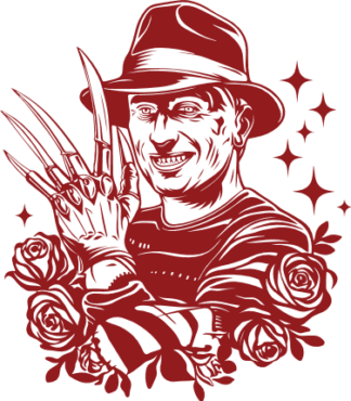 Spooky Clawed Character with Hat and Roses Free SVG File for Members - Spooky valentine design