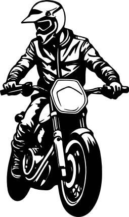 Motorcycle Rider Free SVG File for Members - biker clipart image