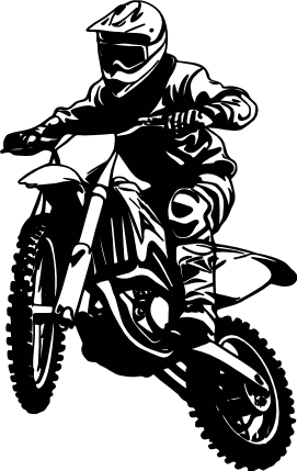 Daring Dirt Bike Stunt Free SVG File for Members - Motocross Biker clipart image