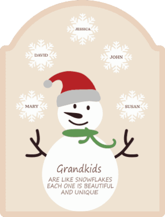 Grandkids are like snowflakes Free SVG File for Members - Personalized Names Family Christmas Design