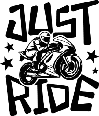 Just Ride Free SVG File for Members - Dynamic Biker Tshirt Design