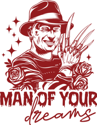 Man of Your Dreams Free SVG File for Members - Horror Themed Valentine hoodie design