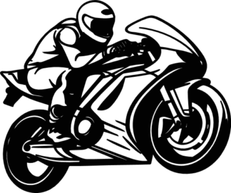 Sport Motorbike SVG, Motorcycle Racing Free SVG File for Members - Rider in Action clipart image
