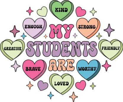 My Students Are Loved Free SVG File for Members - Valentines Sweatshirt Design For Teacher