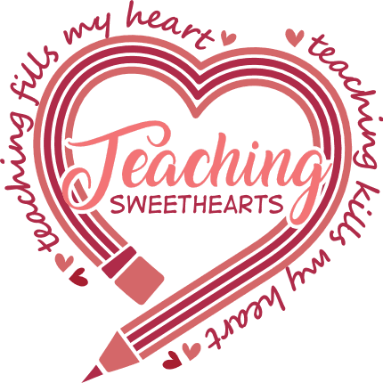 Teaching Fills My Heart Free SVG File for Members - Funny Teacher Valentine tshirt design