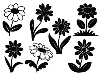 Spring Flowers Free SVG File Bundle for Members - Floral clipart image