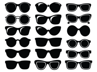 Sunglasses silhouette Free SVG File bundle for Members - Stylish Eyewear clipart image