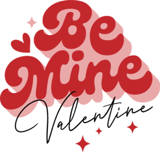 Be Mine Valentine Free SVG File for Members - Romantic Valentines Day Card Design