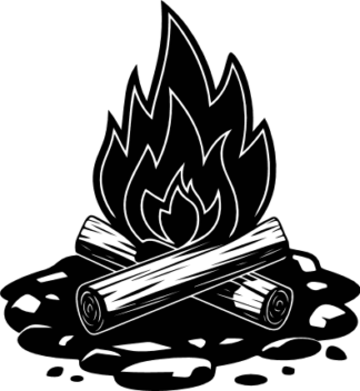 Bonfire Free SVG File for Members - campfire clipart image