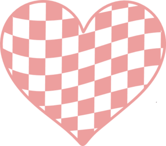 Checkered Print Heart Free SVG File for Members - Valentine’s heart clipart image