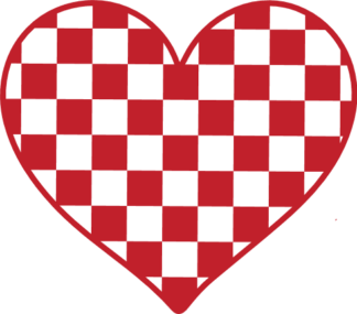 Checkered Pattern Heart Free SVG File for Members - Valentine’s heart clipart image