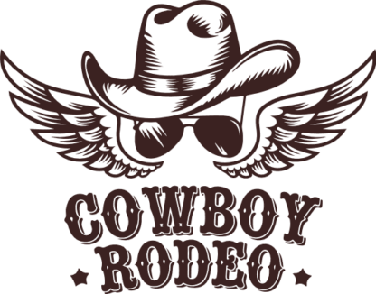 Cowboy Rodeo, hat and angel wings Free SVG File for Members - Western Tshirt Design