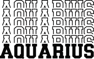 Aquarius, echo stacked text Free SVG File for Members - birthday hoodie design