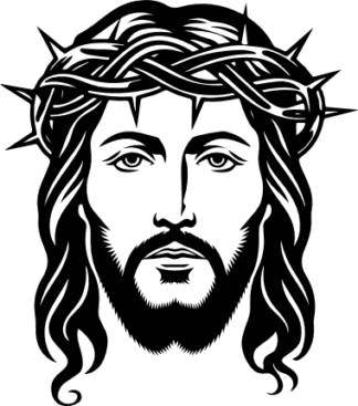 Jesus christ head with thorns crown Free SVG File for Members - religious clipart