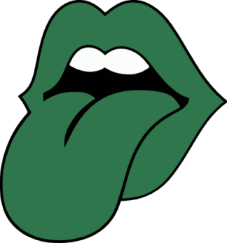 Green Lips Tongue Out Free SVG File for Members - St Patrick’s Sassy Rolling Lips Clipart