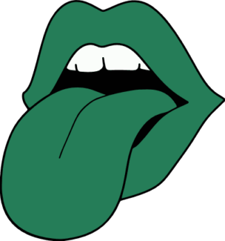 St Patrick’s Sassy Rolling Lips Free SVG File for Members - Green Lips Tongue Out Clipart