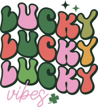 Lucky Vibes, echo text Free SVG File for Members - St. Patrick’s Day Tumbler Design
