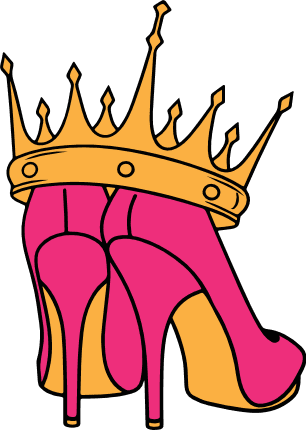 Sassy High Heels with Crown Free SVG File for Members - Stylish Princess Heels clipart