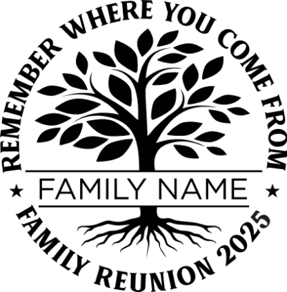remember where you come from family reunion 2025, tree with roots free svg file for members
