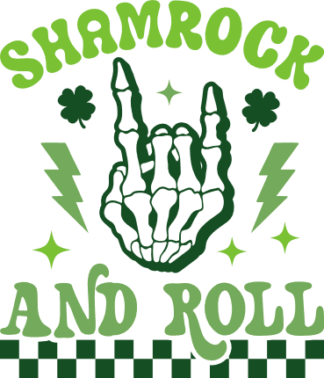 Shamrock and Roll Free SVG File for Members - St. Patrick’s Day Tshirt Design
