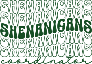 Shenanigans coordinator, echo text Free SVG File for Members - Funny St. Patrick’s Day svg