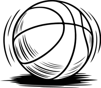 Basketball ball in motion free svg file for members - sports svg, basketball clipart image