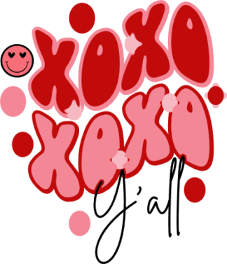 XOXO Y’all Free SVG File for Members - valentine's day tshirt design