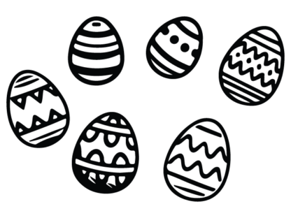 Easter Bunny Eggs Free SVG File Bundle – Egg clipart image