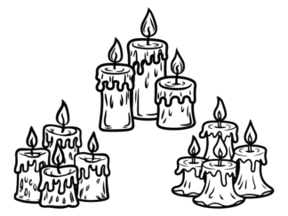 Melting Candles Free SVG File Bundle for Members – Lit Candles Clipart