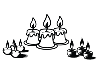 Burning Candles Free SVG File Bundle for Members – Candle Clipart