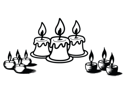 Burning Candles Free SVG File Bundle for Members – Candle Clipart