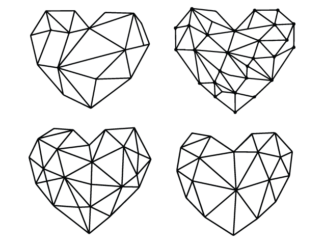 Geometric Heart Free SVG File Bundle for Members - heart clipart image