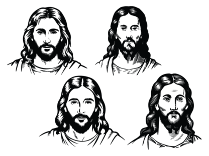 Jesus face Free SVG File Bundle for Members – spiritual vector image