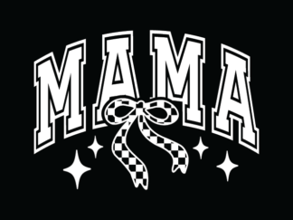 Mama ribbon bow design Free SVG File for Members – Mother's Day gift
