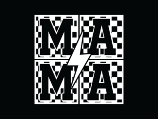 Mama sign, checkered pattern design Free SVG File for Members – gift for mom