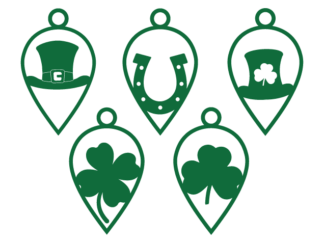 St. Patrick’s Earrings Free SVG File Bundle for Members - Irish Jewelry Design