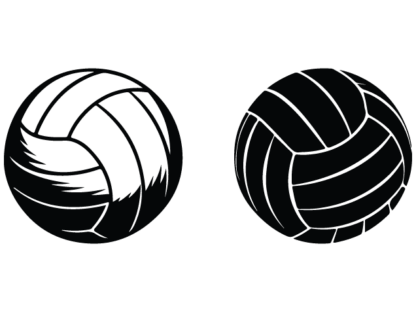 Volleyball ball silhouette Free SVG File for Members – sports clipart image
