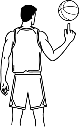 Basketball Player back view Free SVG File for Members - sports clipart image