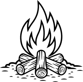 Bonfire Free SVG File for Members - campfire clipart image