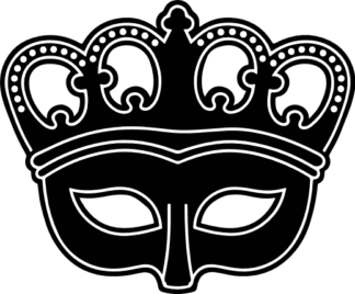 Carnival Mask Free SVG File for Members - mardi gras mask silhouette, clipart image